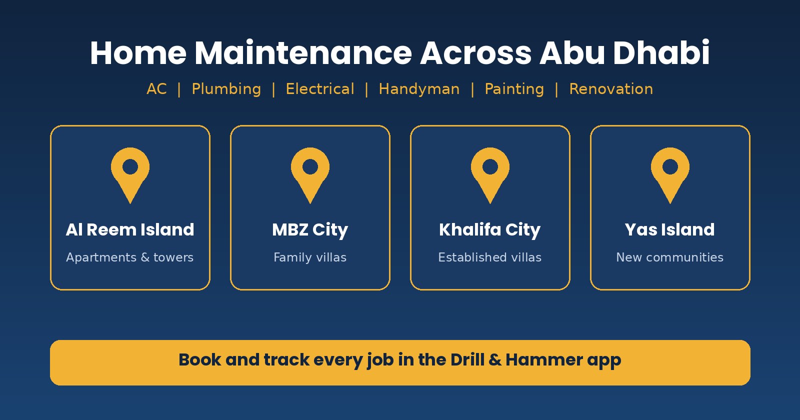 Home Maintenance Services Across Abu Dhabi: Al Reem Island, MBZ, and more.. 2