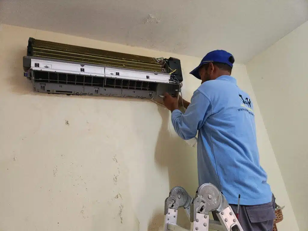 quickly fix AC Split Units Drainage quick fixing and parts replacement