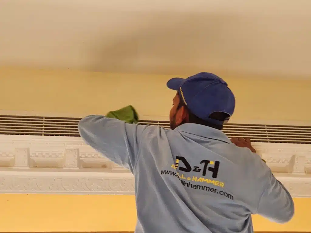 HVAC System Grill Cleaning and replacement