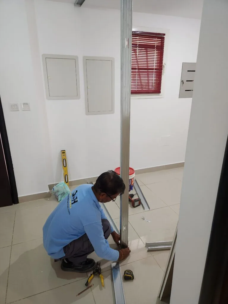 Jobson Board wall partition installation