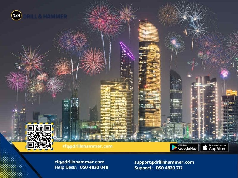 happy new year drill & hammer Merry xmass